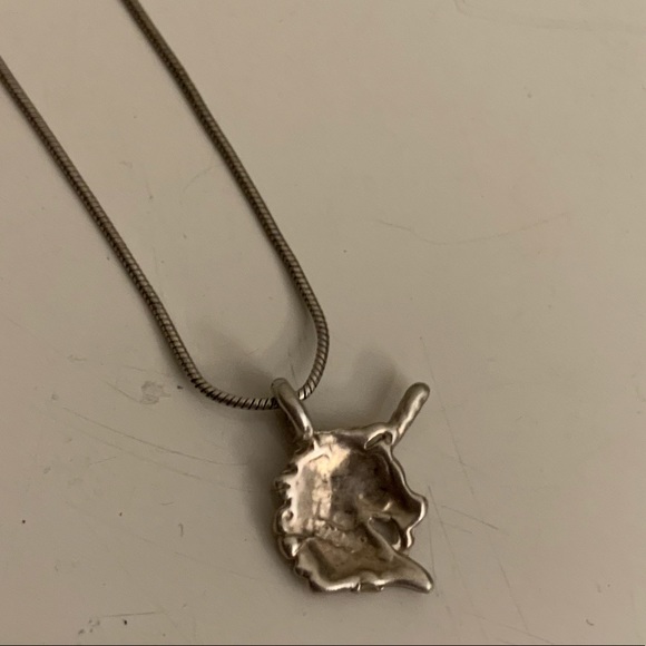 Sterling Silver Vintage Unicorn Necklace - Picture 4 of 4